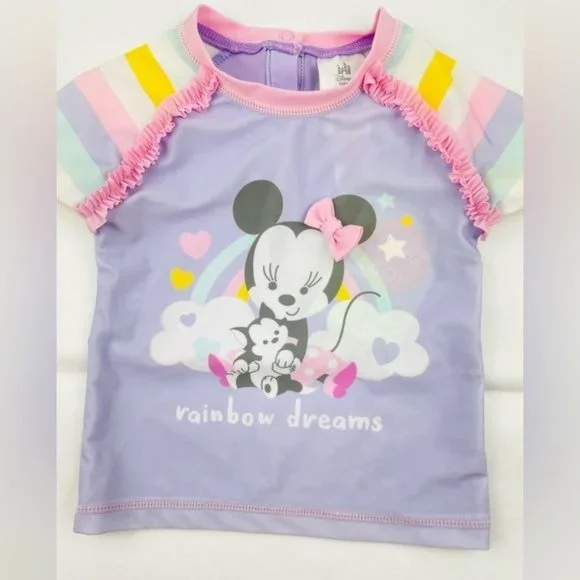 DISNEY BABY GIRL MINNIE MOUSE FIGARO 2-PC SWIMSUIT 18-24 Mos - Picture 6 of 7